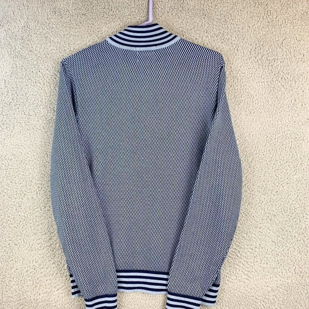 Lands End Sweater Mens Medium Blue Business Casual Supima‎ Cotton Hike Cozy